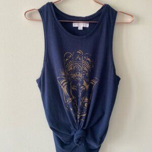 Spiritual Gangster Yoga Top Size Small Navy